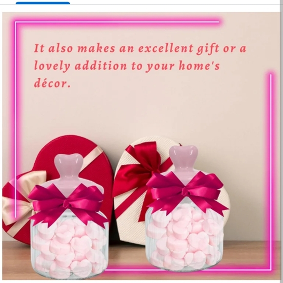 Pink Heart Lid Glass Jar - Picture 5 of 6